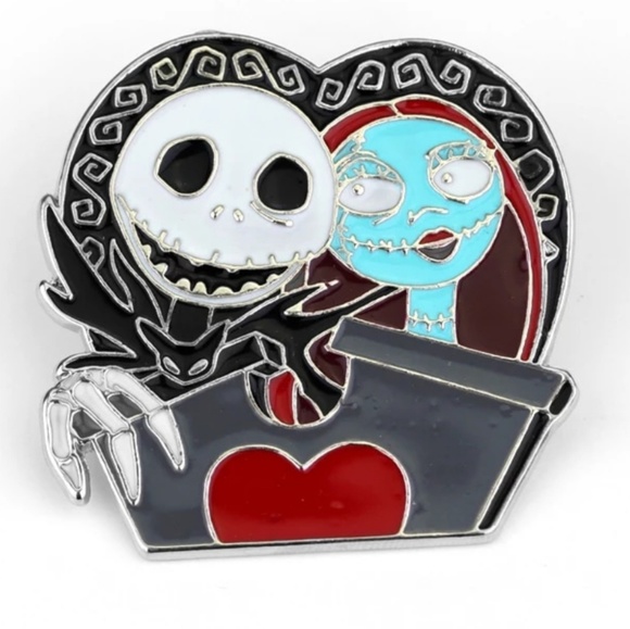 Disney Jewelry Nightmare Before Christmas Jack And Sally Pin Poshmark